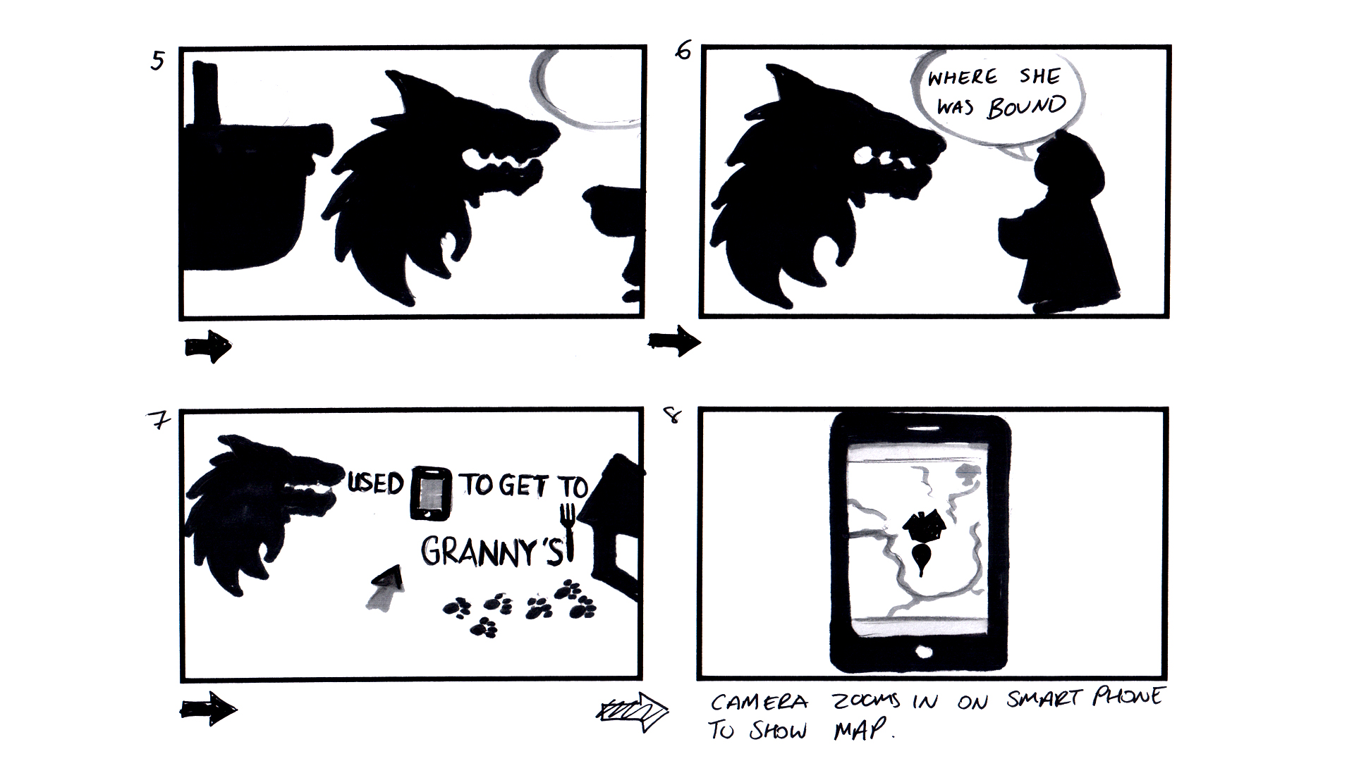 Little Red Riding Hood Storyboard 1